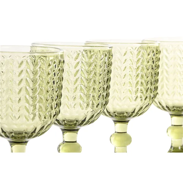 Set of cups Home ESPRIT Green Crystal 380 ml (6 Units)