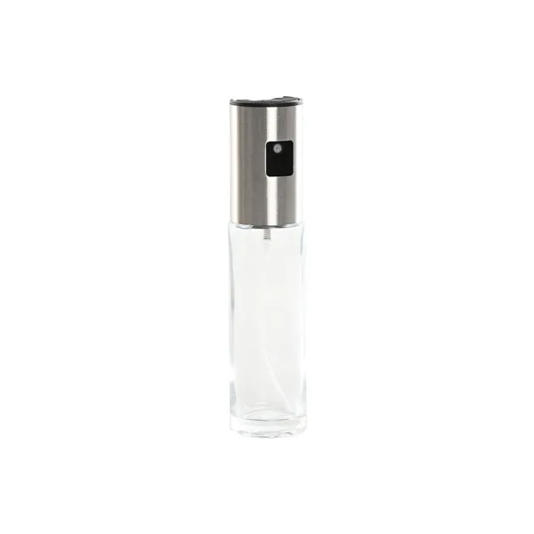 Cruet Home ESPRIT Transparent Stainless steel Crystal 100 ml 4 x 4 x 18,3 cm