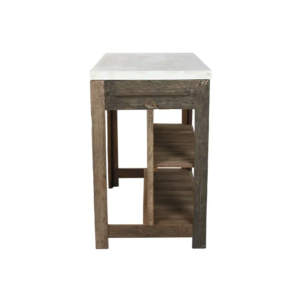 Kitchen furniture Home ESPRIT White Natural 120 x 60 x 97 cm 131 x 61,5 x 97 cm