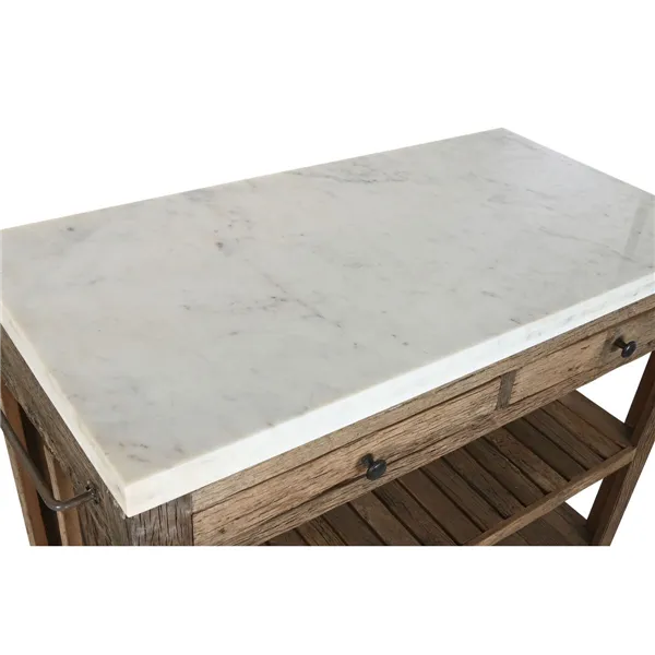 Kitchen furniture Home ESPRIT White Natural 120 x 60 x 97 cm 131 x 61,5 x 97 cm