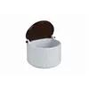 Salt Shaker with Lid Home ESPRIT White Dark brown Bamboo Porcelain 12 x 10 x 11 cm