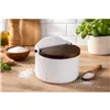 Salt Shaker with Lid Home ESPRIT White Dark brown Bamboo Porcelain 12 x 10 x 11 cm