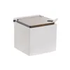 Salt Shaker with Lid Home ESPRIT White Dark brown Bamboo Porcelain 13 X 12 X 12,5 CM