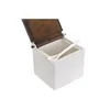 Salt Shaker with Lid Home ESPRIT White Dark brown Bamboo Porcelain 13 X 12 X 12,5 CM