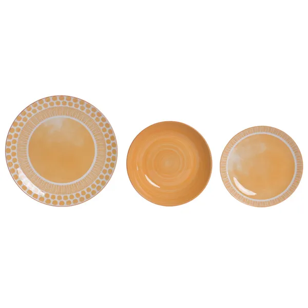 Dinnerware Set Home ESPRIT Orange Porcelain 18 Pieces
