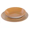 Dinnerware Set Home ESPRIT Orange Porcelain 18 Pieces