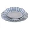 Dinnerware Set Home ESPRIT Blue Porcelain 18 Pieces