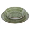 Dinnerware Set Home ESPRIT Green Porcelain Arab 18 Pieces