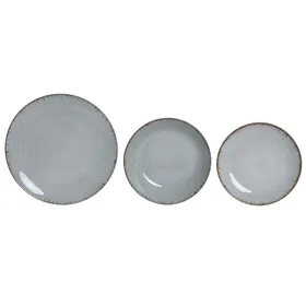 Dinnerware Set Home ESPRIT Light Green Porcelain 18 Pieces