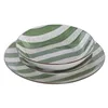 Dinnerware Set Home ESPRIT Green Porcelain Mediterranean 18 Pieces