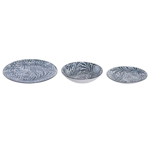 Dinnerware Set Home ESPRIT Blue Porcelain 18 Pieces