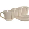 Piece Coffee Cup Set Home ESPRIT Beige Stoneware 90 ml 6 Pieces