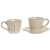 Piece Coffee Cup Set Home ESPRIT Beige Stoneware 90 ml 6 Pieces