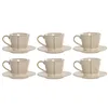 Piece Coffee Cup Set Home ESPRIT Beige Stoneware 150 ml 6 Pieces