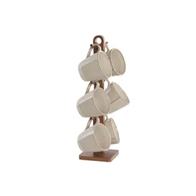 Set of Mugs Home ESPRIT Beige Urban 160 ml