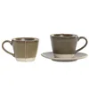 Piece Coffee Cup Set Home ESPRIT Green Stoneware 150 ml 6 Pieces