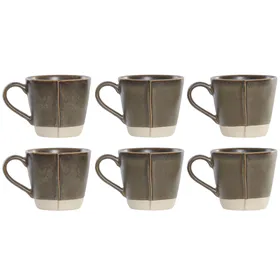 Set of Mugs Home ESPRIT Green Urban 160 ml