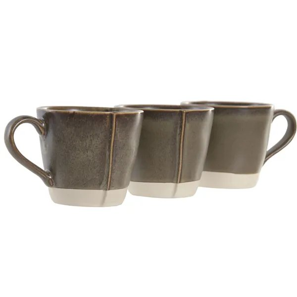 Set of Mugs Home ESPRIT Green Urban 160 ml