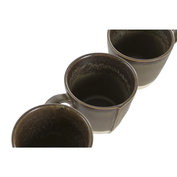 Set of Mugs Home ESPRIT Green Urban 160 ml