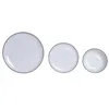 Dinnerware Set Home ESPRIT White Black Porcelain 18 Pieces