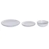 Dinnerware Set Home ESPRIT White Black Porcelain 18 Pieces