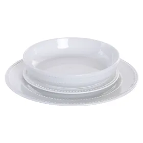 Dinnerware Set Home ESPRIT White Porcelain Glam 18 Pieces