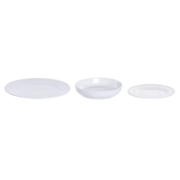 Dinnerware Set Home ESPRIT White Porcelain Glam 18 Pieces