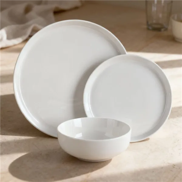 Dinnerware Set Home ESPRIT White Porcelain Modern 18 Pieces
