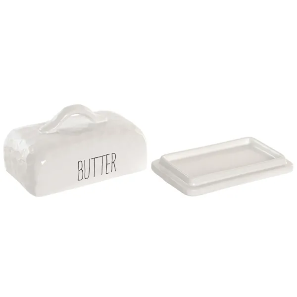 Butter Dish Home ESPRIT Porcelain 19 X 11,4 X 11 CM