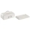 Butter Dish Home ESPRIT Porcelain 19 X 11,4 X 11 CM