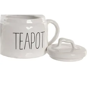 Teapot Home ESPRIT White Porcelain 600 ml