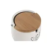 Sugar Bowl Home ESPRIT White Natural Bamboo Porcelain 10 x 10 x 9 cm