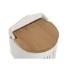 Salt cellar Home ESPRIT White Natural Bamboo Porcelain Cottage 12 x 11 x 11 cm
