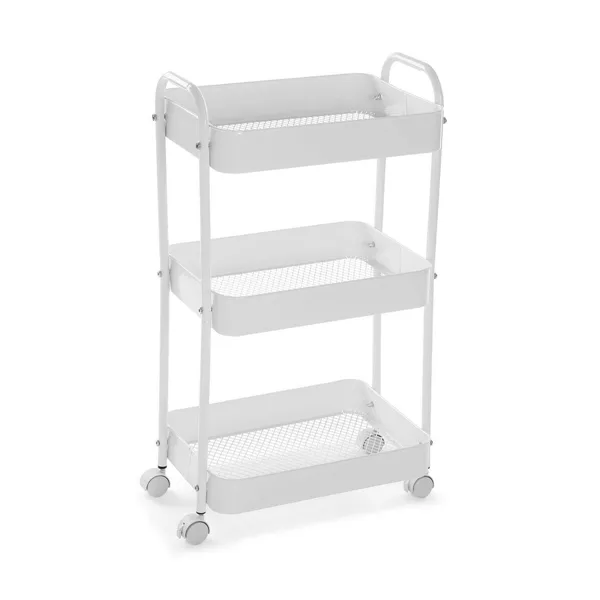 Kitchen Trolley Versa White 30 x 76 x 46 cm Iron