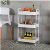 Kitchen Trolley Versa White 30 x 76 x 46 cm Iron