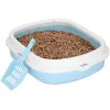 Кошачий туалет + совок Springos PA0245 40x33x11 см, синий