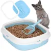 Кошачий туалет + совок Springos PA0245 40x33x11 см, синий