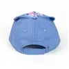 Child Cap with Ears Stitch Blue