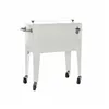 Portable Fridge DKD Home Decor White With wheels Steel PP (56 L) (74 x 43 x 80 cm)