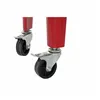 Fridge DKD Home Decor Red With wheels 74 x 43 x 80 cm Steel polypropylene 56 L (74 x 43 x 80 cm)