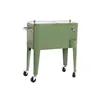 Portable Fridge DKD Home Decor 74 x 43 x 80 cm Steel Green polypropylene 56 L