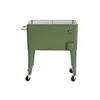 Portable Fridge DKD Home Decor 74 x 43 x 80 cm Steel Green polypropylene 56 L