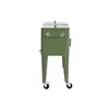 Portable Fridge DKD Home Decor 74 x 43 x 80 cm Steel Green polypropylene 56 L