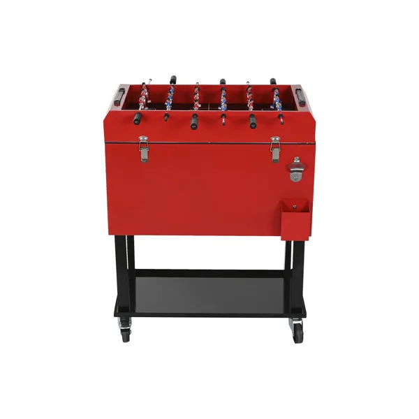 Portable Fridge Home ESPRIT Black Red Metal 71 x 62 x 85 cm