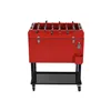 Portable Fridge Home ESPRIT Black Red Metal 71 x 62 x 85 cm