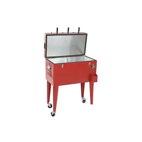 Portable Fridge Home ESPRIT Red Metal polypropylene 71 X 59 X 95 CM