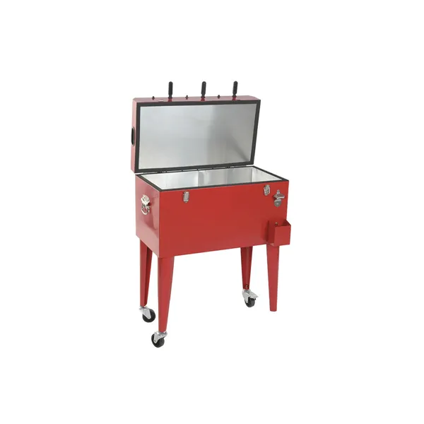 Portable Fridge Home ESPRIT Red Metal polypropylene 71 X 59 X 95 CM