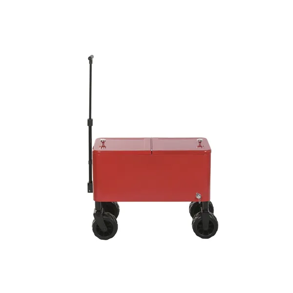 Portable Fridge Home ESPRIT Black Red Metal polypropylene 88 X 39 X 120 CM