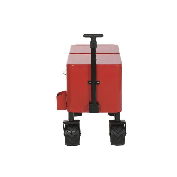 Portable Fridge Home ESPRIT Black Red Metal polypropylene 88 X 39 X 120 CM