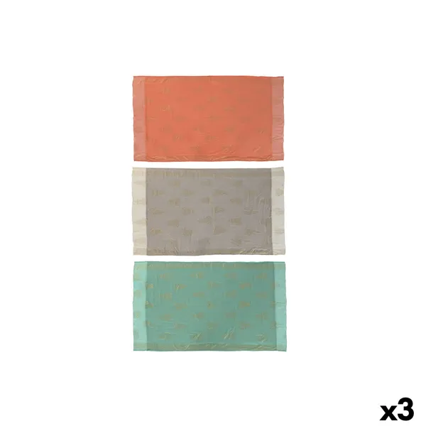 Beach Towel Home ESPRIT Green Beige Golden Coral Polyester Cotton (3)